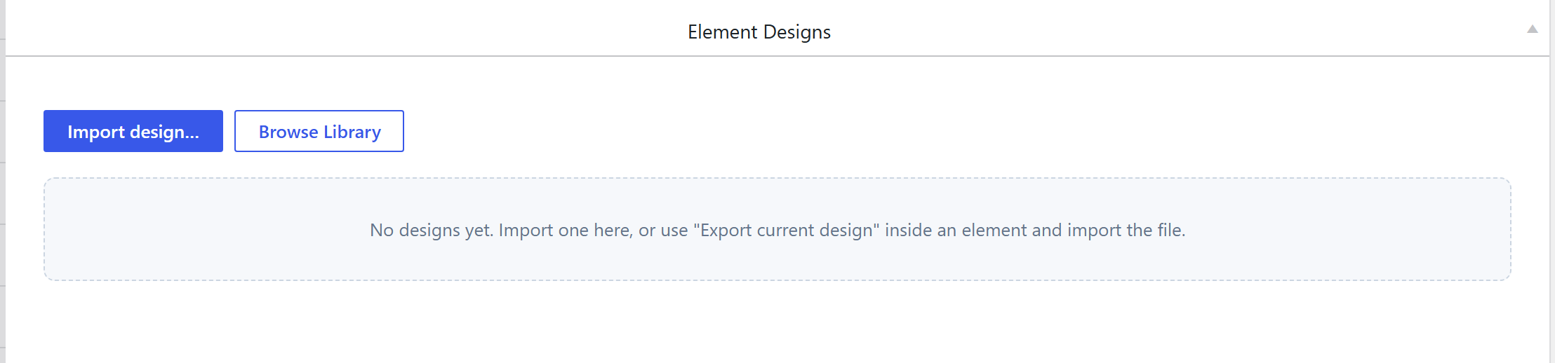 Theme Settings → Components → Element Designs