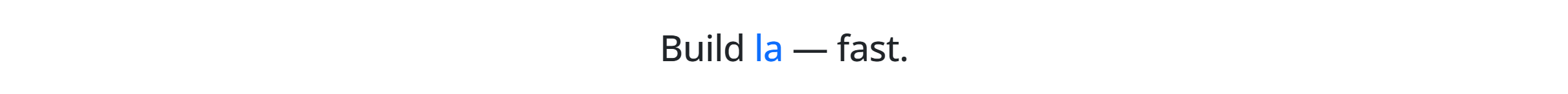 The Animated Heading block — 'Build websites — fast.' with a rotating keyword