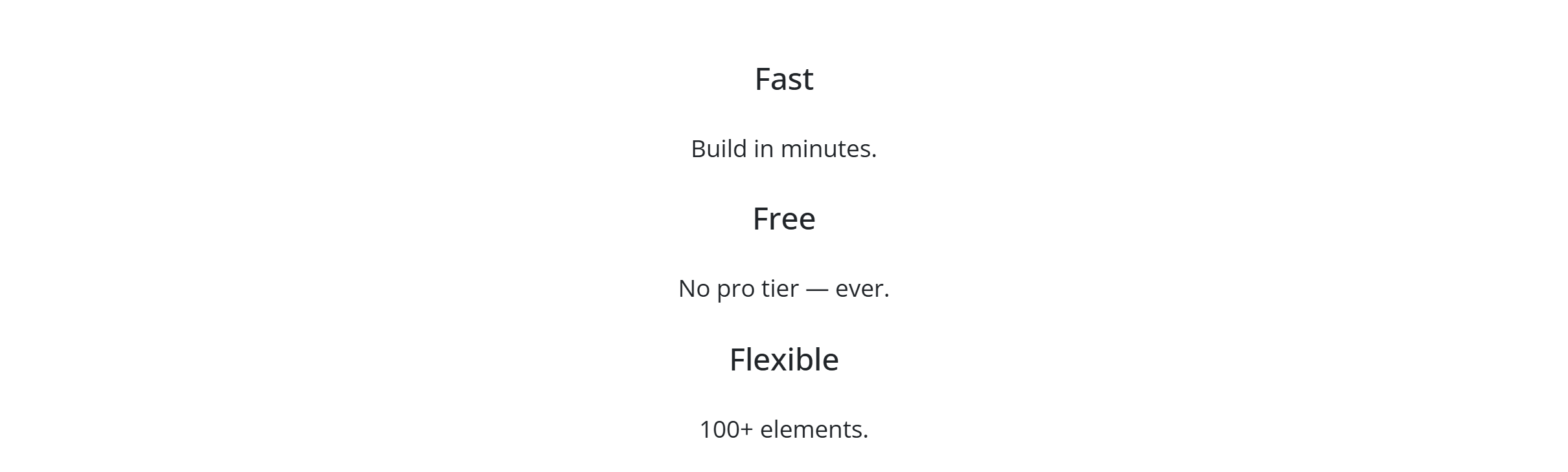The Flexbox block — three cards laid out in a row