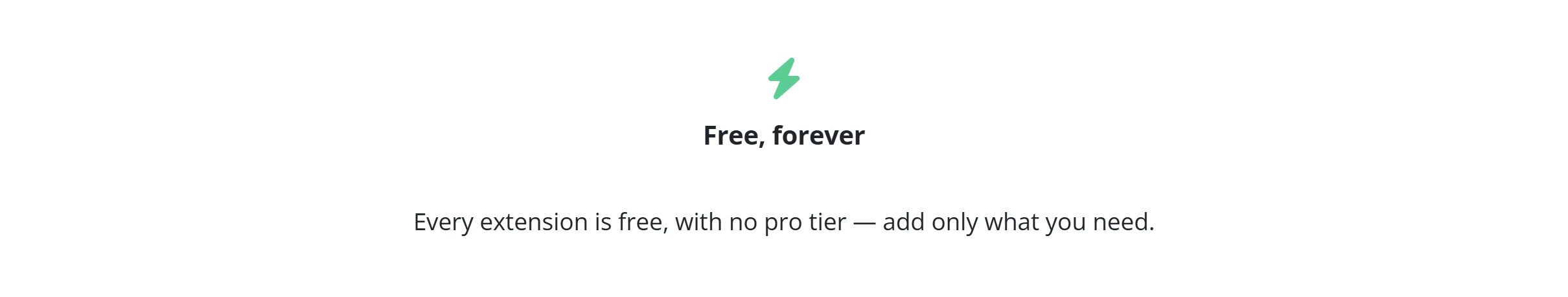 The Icon Box block — a bolt icon above a heading and text, centred