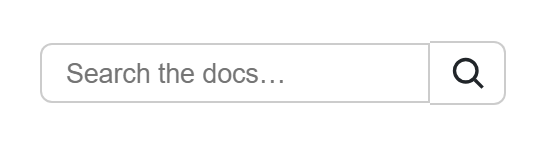 The Site Search block — an inline search field