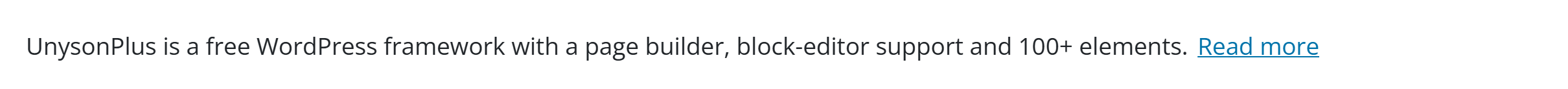 The Text Expander block — an excerpt with a Read more button