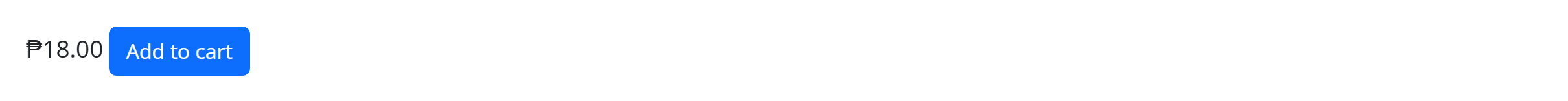 The Add to Cart block — a price, quantity and add-to-cart button