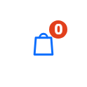 The Cart Link block — a cart icon with an item count