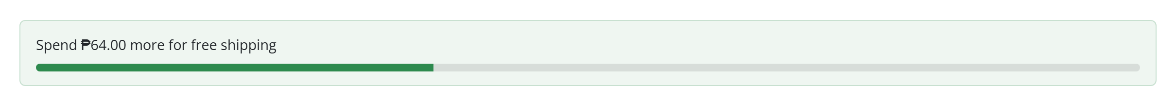 The Free Shipping Bar block — a progress bar toward the free-shipping threshold