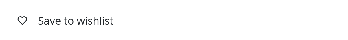 The wishlist control on a single product page