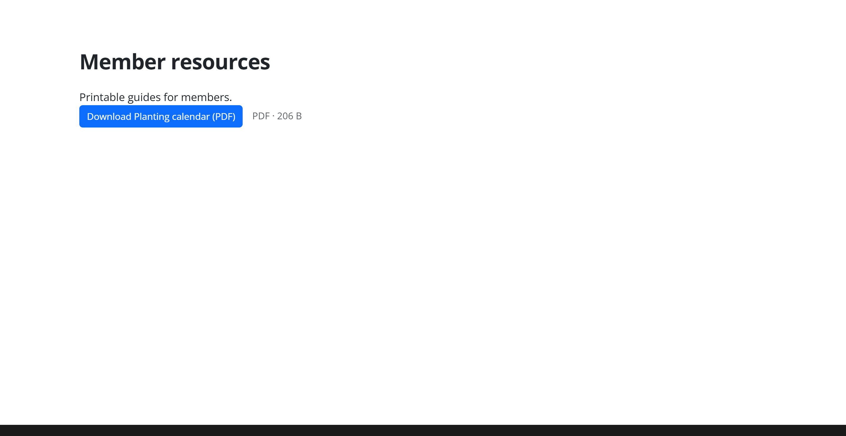 The Member Download element on a page, as a member sees it