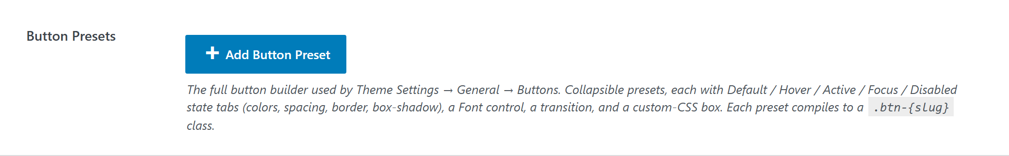 Option type — Theme Settings example