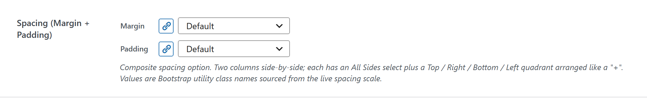Option type — Theme Settings example