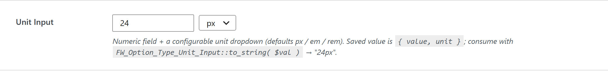 Option type — Theme Settings example