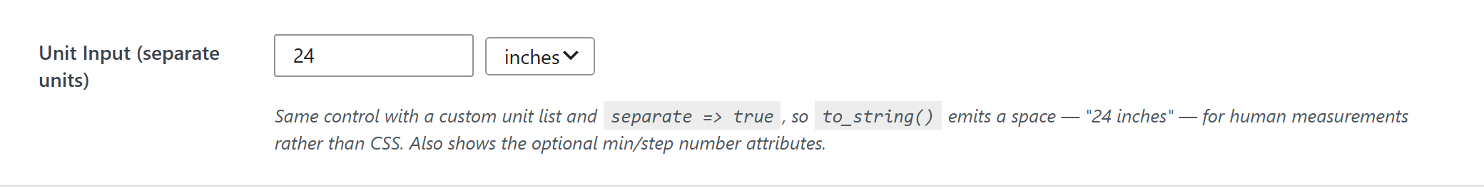 Option type — Theme Settings example