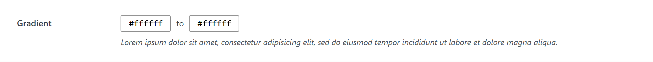 gradient option type — Theme Settings example