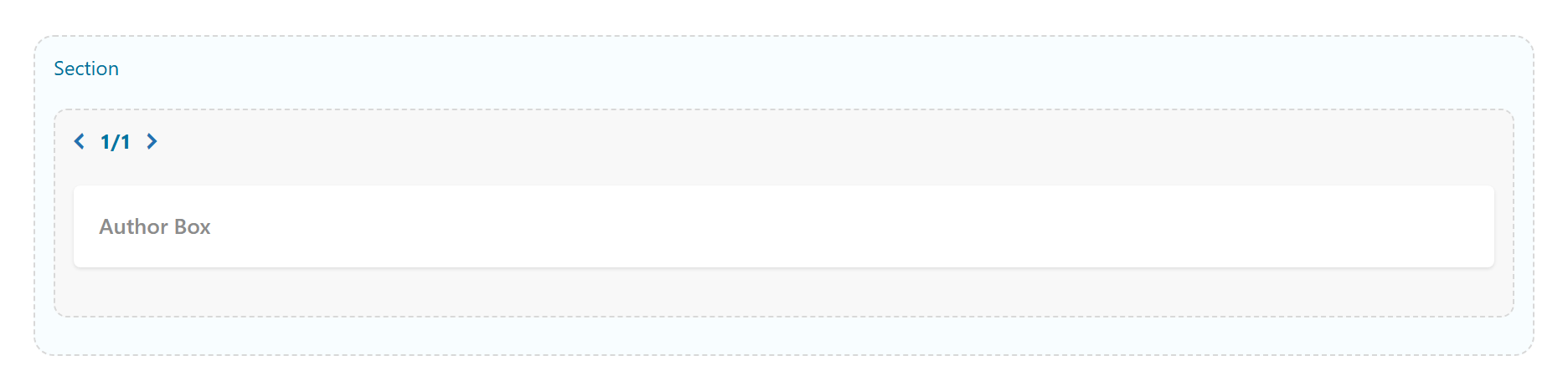 Author Box on the Page Builder canvas