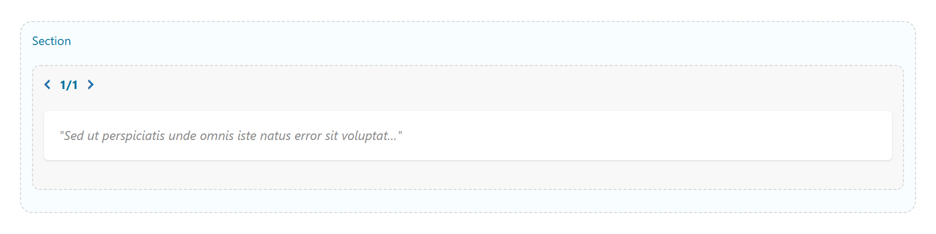 Blockquote on the Page Builder canvas