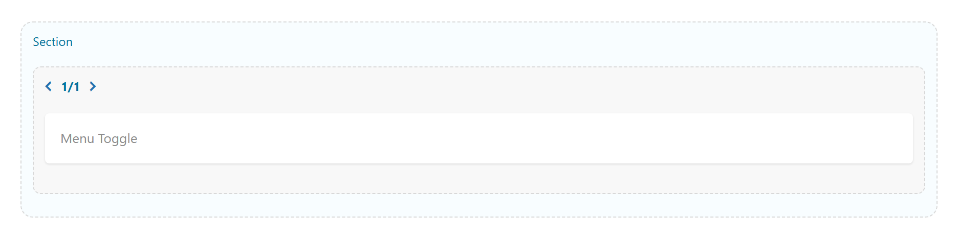 Menu Toggle on the Page Builder canvas
