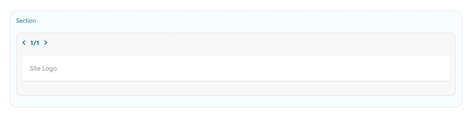 Site Logo on the Page Builder canvas