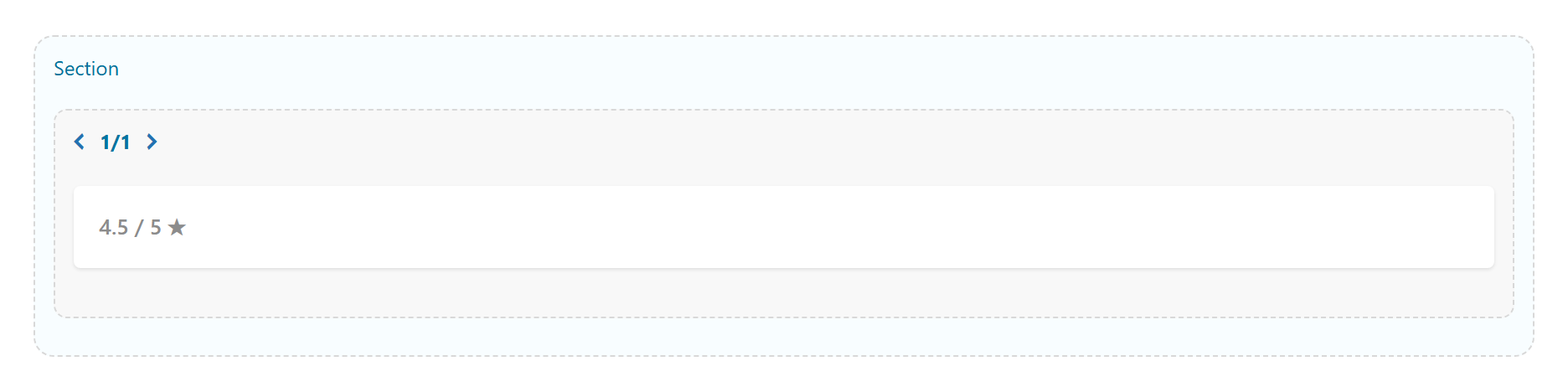 Star Rating on the Page Builder canvas