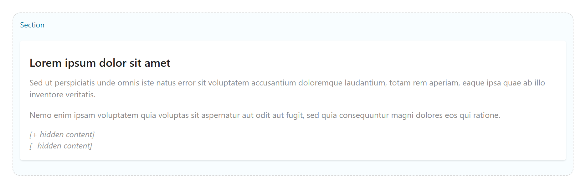 Text Expander on the Page Builder canvas