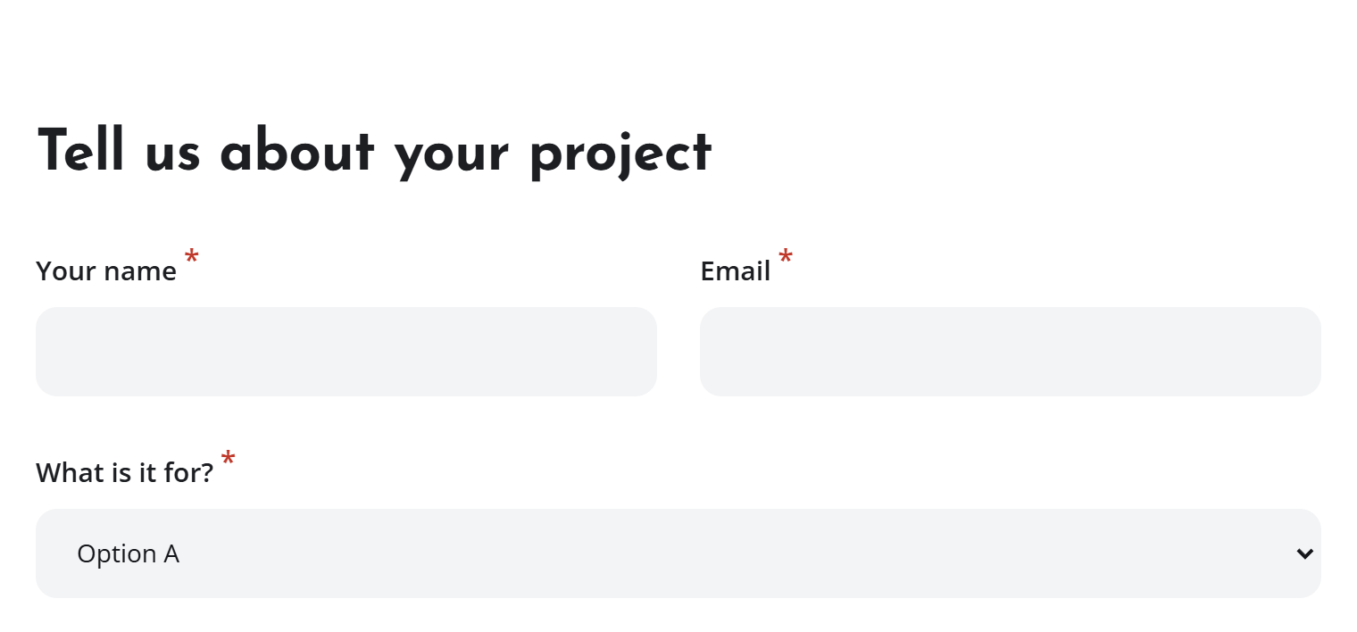 A form using the Soft style